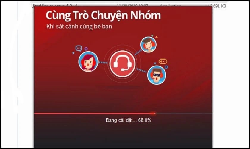 Hệ thống sẽ tự động cài đặt Garena vào máy