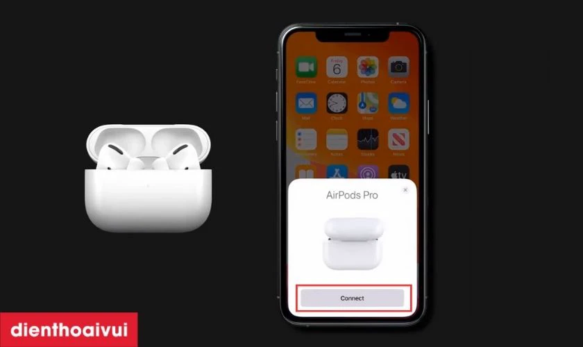 Nhấn v&agrave;o Connect để kết nối 2 thiết bị