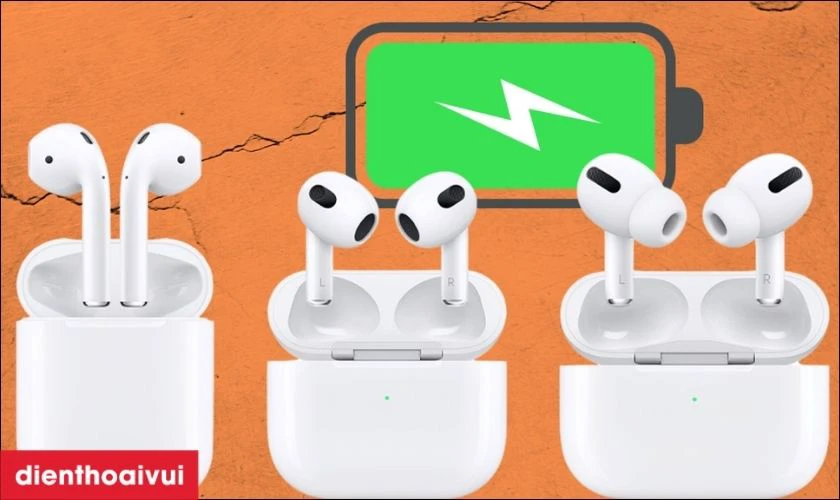 Thời lượng pin Airpods ng&agrave;y được cải tiến v&agrave; d&ugrave;ng l&acirc;u hơn