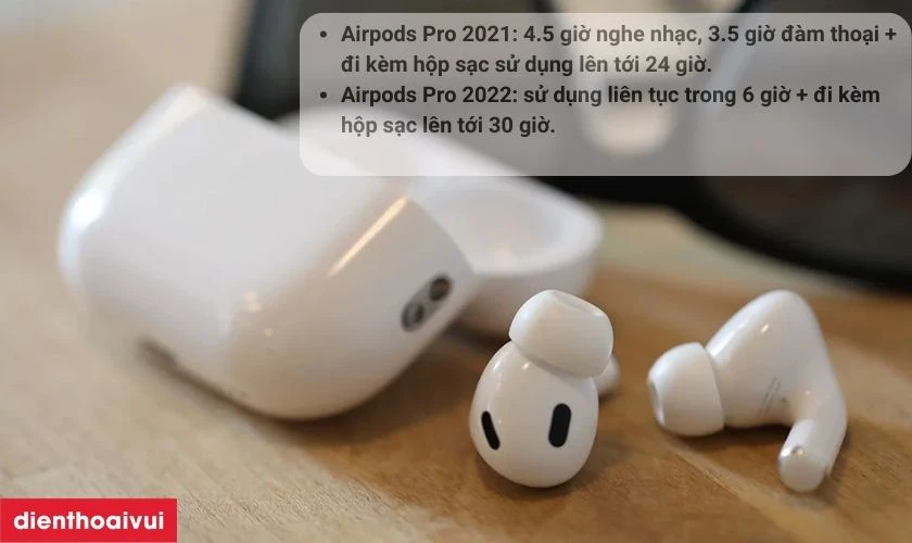 C&oacute; thể sử dụng Airpods Pro trong 6 giờ li&ecirc;n tục
