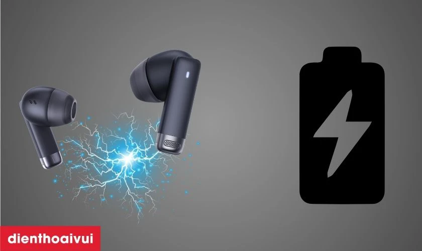 Tai nghe cho ph&eacute;p bạn sử dụng li&ecirc;n tục trong 5 giờ
