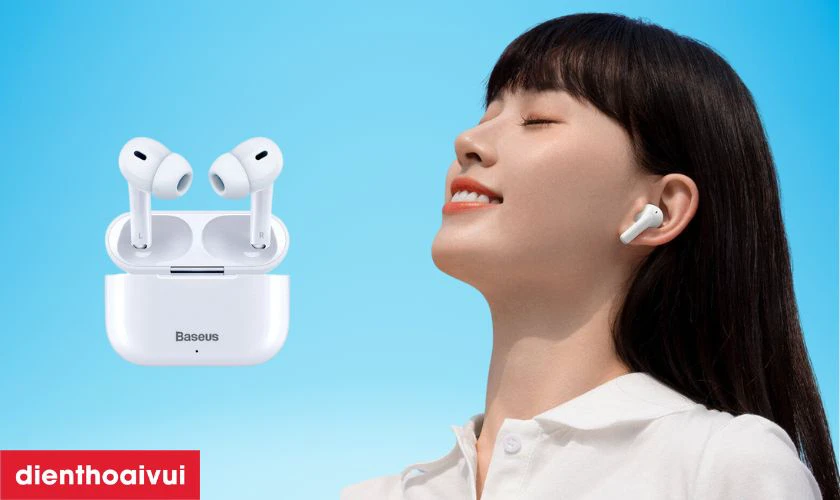 Tai nghe kh&ocirc;ng d&acirc;y Baseus Encok W3 sở hữu thiết kế hiện đại, trẻ trung