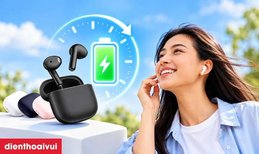 Thời lượng pin ấn tượng cho cả ngày dài sử dụng