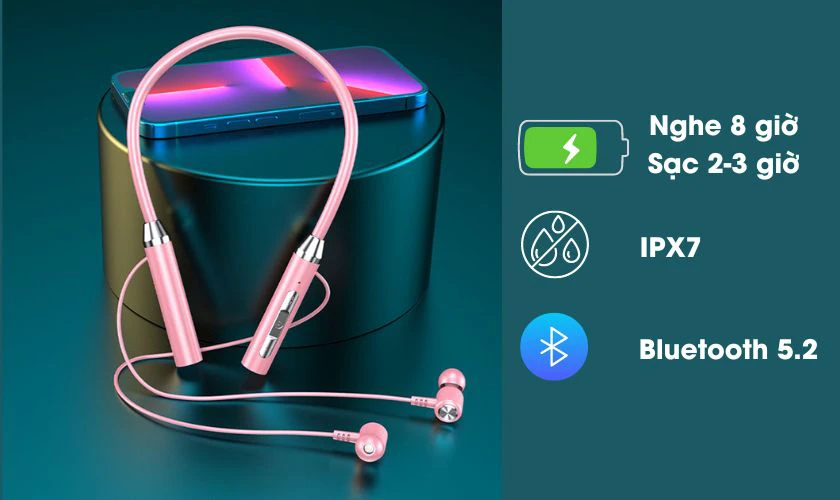 Tai nghe Bluetooth 5.2 thể thao G01 gi&aacute; rẻ dưới 100k