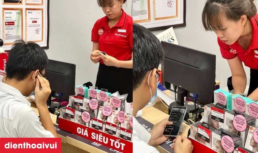 Kiểm tra ngoại h&igrave;nh, &acirc;m thanh tai nghe cẩn thận trước khi thanh to&aacute;n