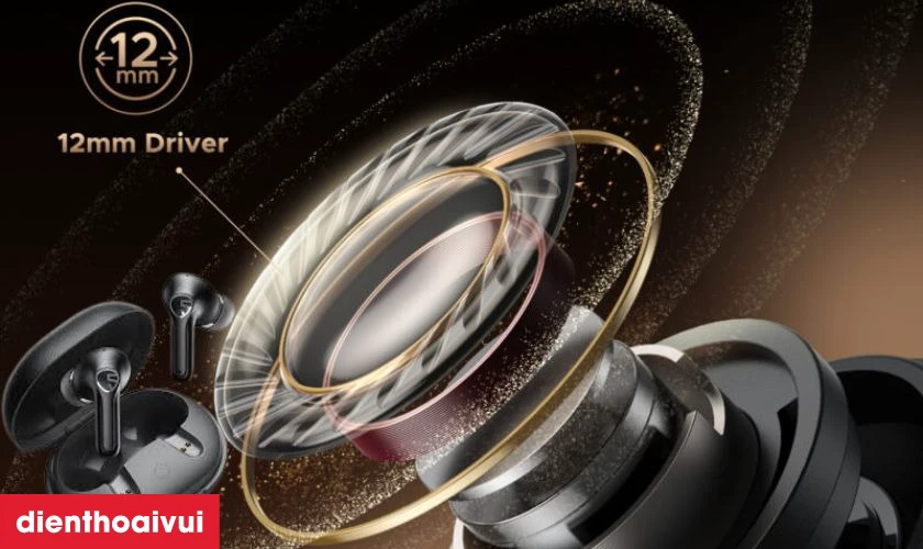 M&agrave;ng loa 12mm mang đến trải nghiệm &acirc;m thanh sống động, cuốn h&uacute;t