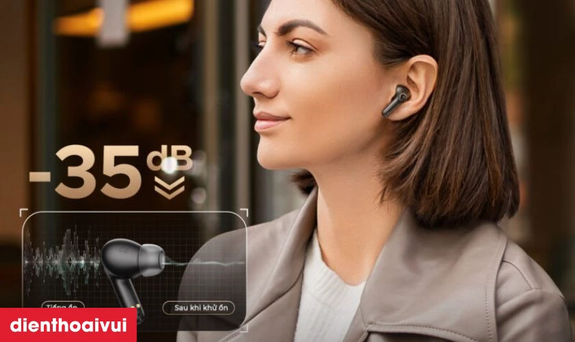 C&ocirc;ng nghệ khử ồn chủ động (ANC) gi&uacute;p giảm tiếng ồn tối đa -35dB&nbsp;