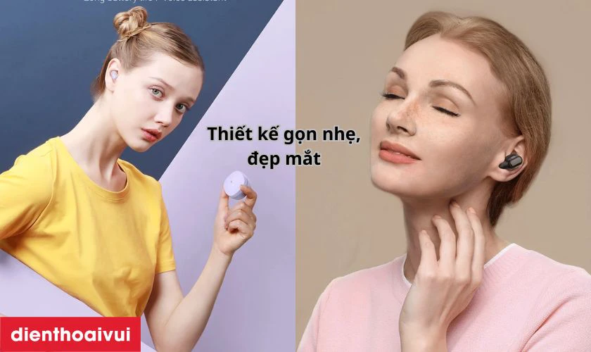 Tai nghe Bluetooth True Wireless Baseus WM01 c&oacute; thiết kế nhỏ gọn, thời trang