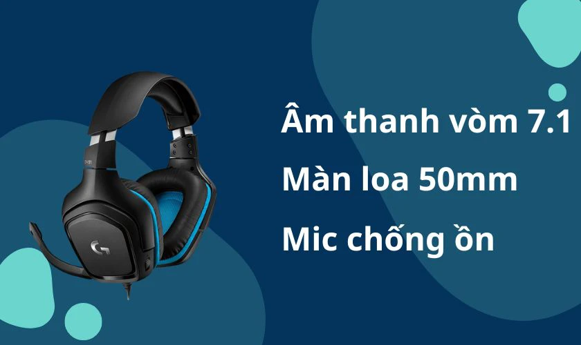 Tai nghe chụp tai c&oacute; mic Gaming Logitech G431 7.1