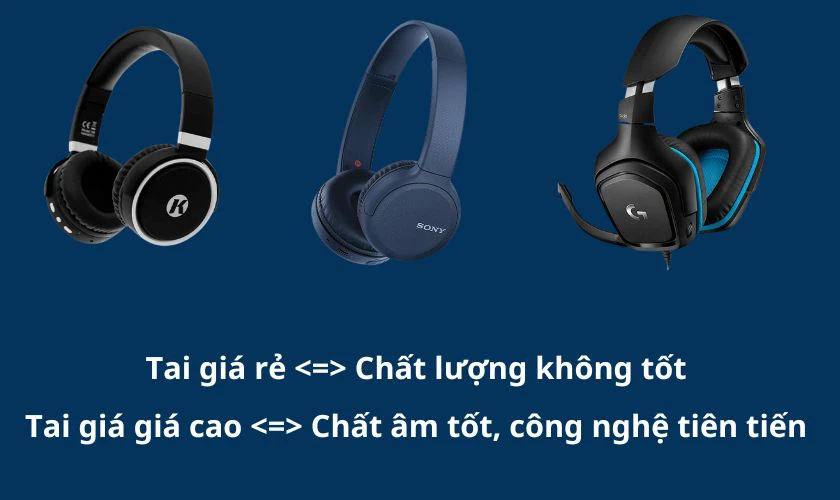 Gi&aacute; cả l&agrave; một trong những yếu tố quan trọng khi lựa chọn tai nghe chụp tai c&oacute; mic