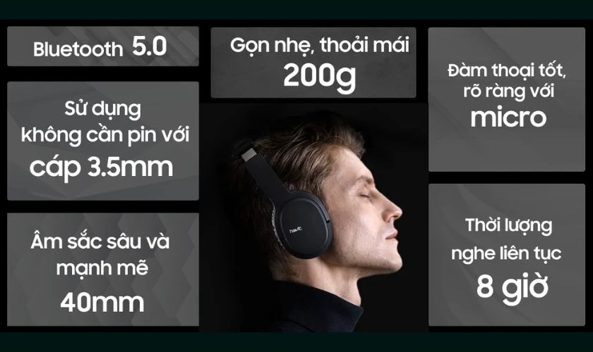 Tai nghe Bluetooth chụp tai Havit I62 dưới 500k