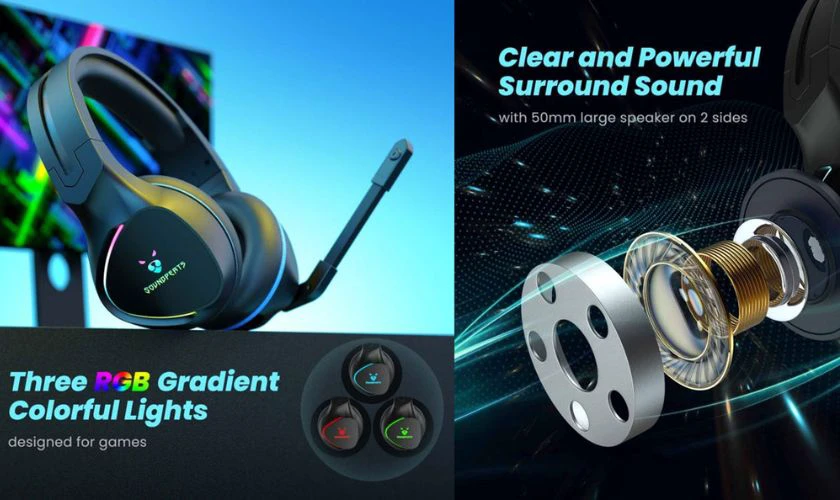 Tai nghe Gaming chụp tai SoundPEATS G1