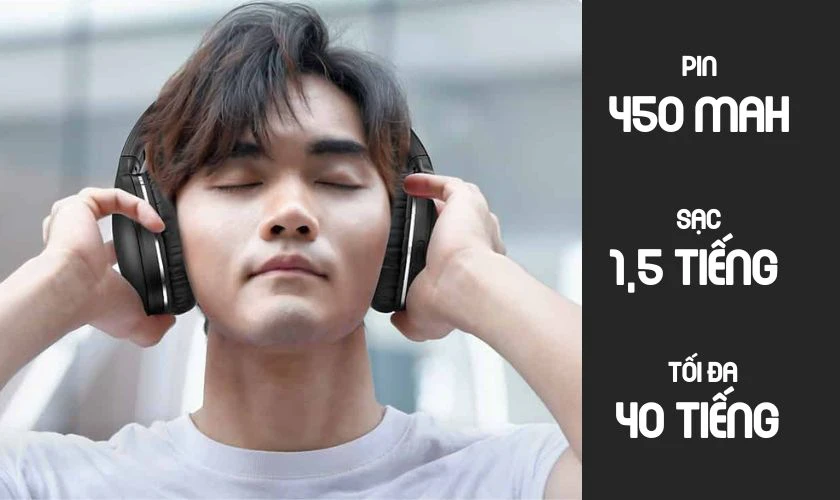 Baseus Encok D02 Pro c&oacute; khả năng hoạt động l&ecirc;n đến 40 tiếng