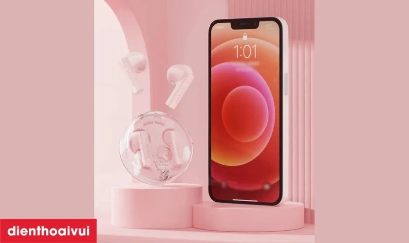 Nhấn và giữ nút nguồn trên cả hai bên tai nghe