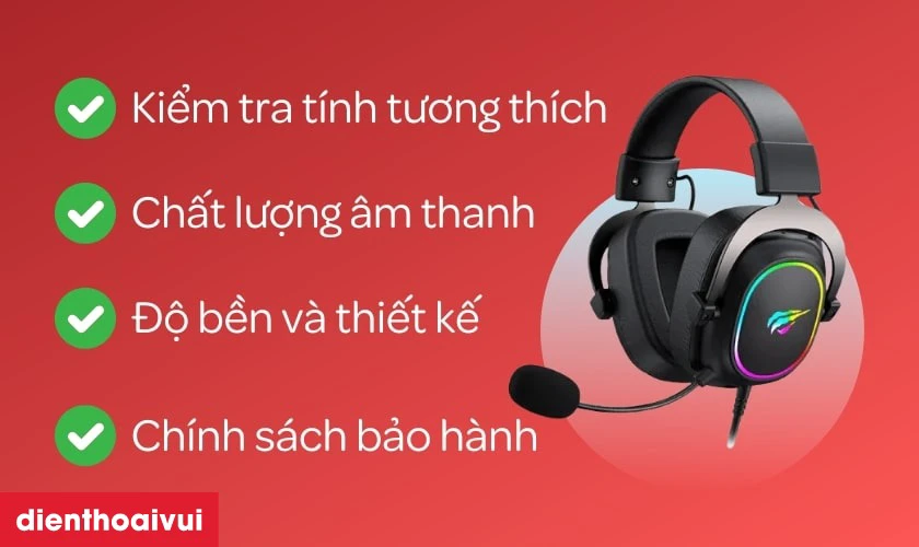 Lưu &yacute; trước khi lựa chọn mua tai nghe gaming chụp tai Havit H2002P