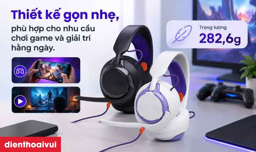 Đ&aacute;nh gi&aacute; thiết kế tai nghe gaming chụp tai JBL Quantum 250