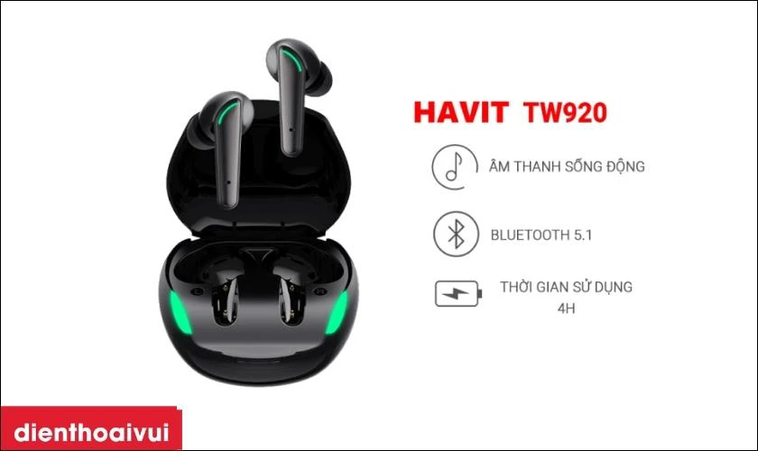 Tai Nghe Kh&ocirc;ng D&acirc;y Gaming Havit TW920