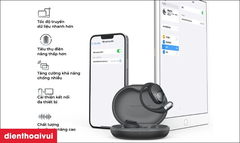 Kết nối ổn định v&agrave; nhanh ch&oacute;ng với Bluetooth 5.3