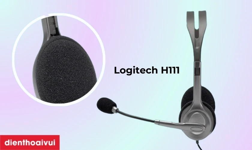 Tai nghe chụp tai c&oacute; d&acirc;y Logitech H111