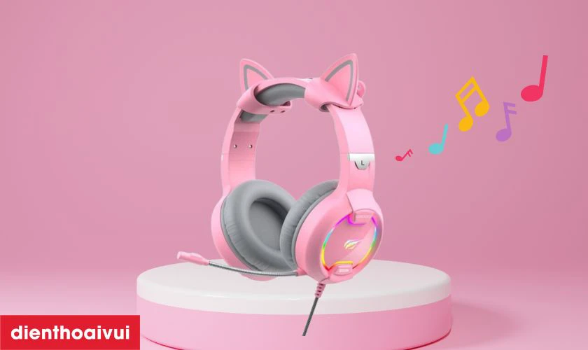 Đặc điểm nổi bật của tai nghe mèo chụp tai Havit HV-H2233D Gaming Headset