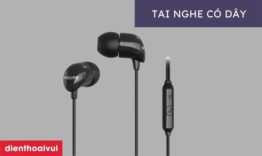 Tai nghe c&oacute; d&acirc;y Philips TAE1126BK/97 