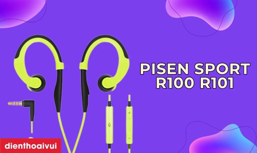 Tai nghe m&oacute;c v&agrave;nh tai Pisen Sport R100 R101