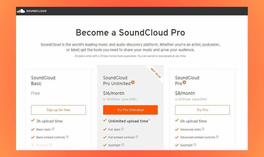 Tải nhạc Soundcloud c&oacute; cần mua Premium?