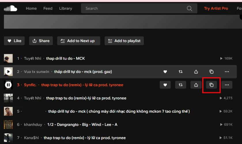 Tải nhạc Soundcloud bằng sclouddownloader.com