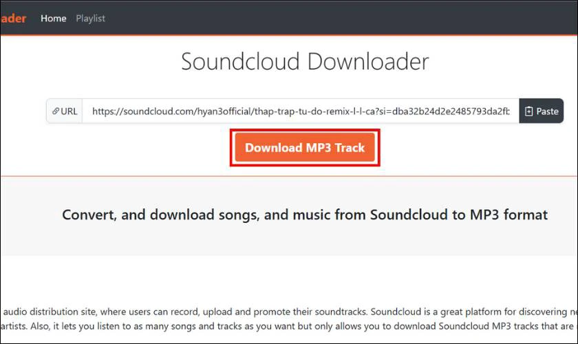 Tải nhạc Soundcloud bằng sclouddownloader.com miễn ph&iacute;