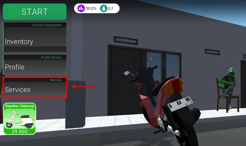 Có các loại dịch vụ xe ôm công nghệ khác trong Ojol The Game không?
