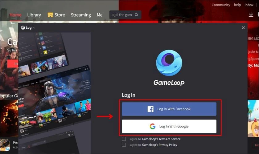 Tại giao diện mới của GameLoop, bạn cần đăng nhập tài khoản