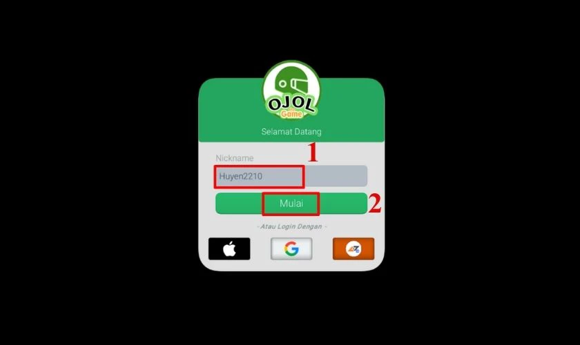 Đăng ký tài khoản chơi game Ojol The Game