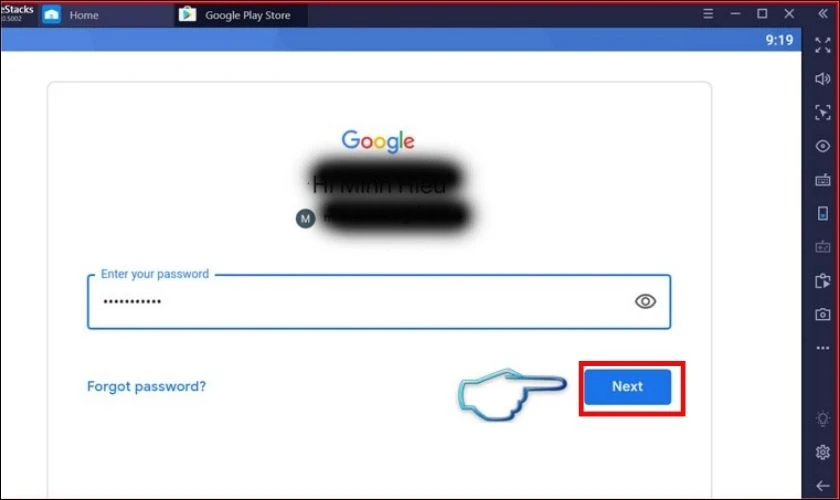 Nhấn Next để tiếp tục