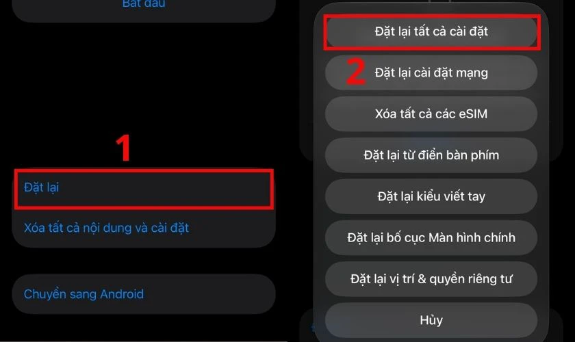 Đặt lại cài đặt iPhone khi camera vẫn bị nhiễu