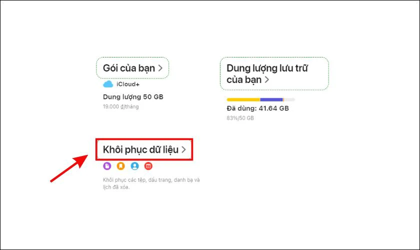 Kh&ocirc;i phục dữ liệu