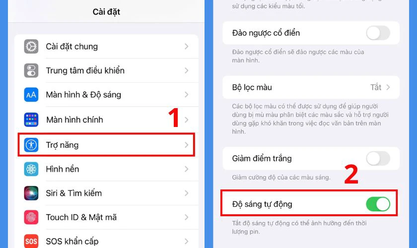 Giảm độ sáng màn hình ở mức vừa phải
