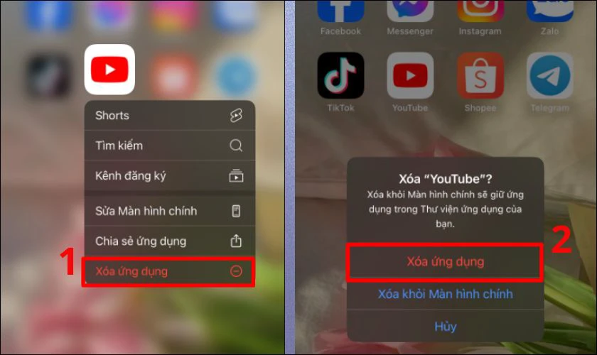 X&oacute;a v&agrave; c&agrave;i đặt lại ứng dụng