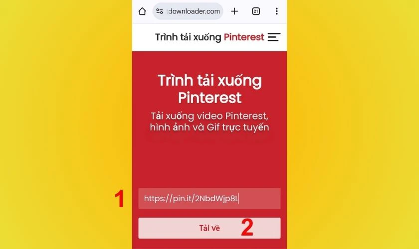 C&aacute;ch tải video tr&ecirc;n Pinterest về điện thoại Android
