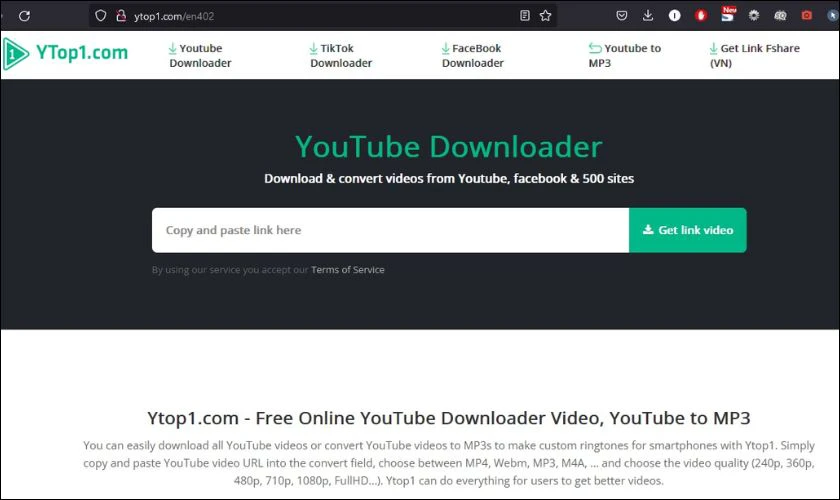 Ytop1.Com l&agrave; một website tải video TikTok kh&ocirc;ng logo nhanh ch&oacute;ng