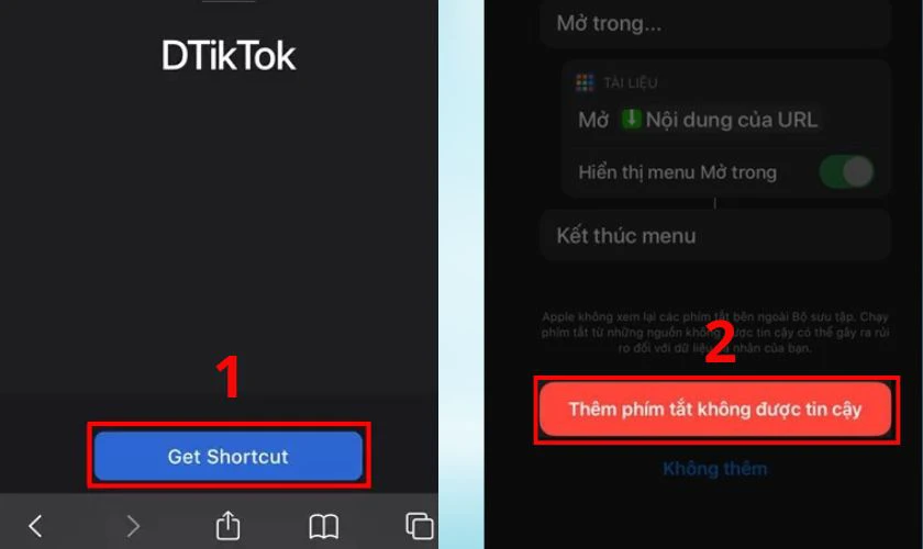 C&aacute;ch tải video TikTok kh&ocirc;ng logo tr&ecirc;n iPhone bằng ph&iacute;m tắt DTikTok