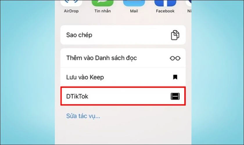 Nhấn chọn ph&iacute;m tắt DTikTok vừa th&ecirc;m