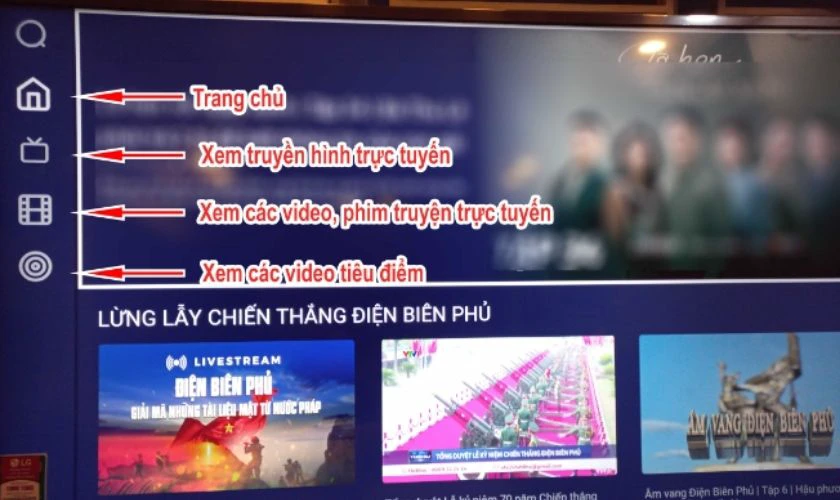 Với nội dung đã phát, truy cập danh mục tương ứng để tìm và xem lại chương trình