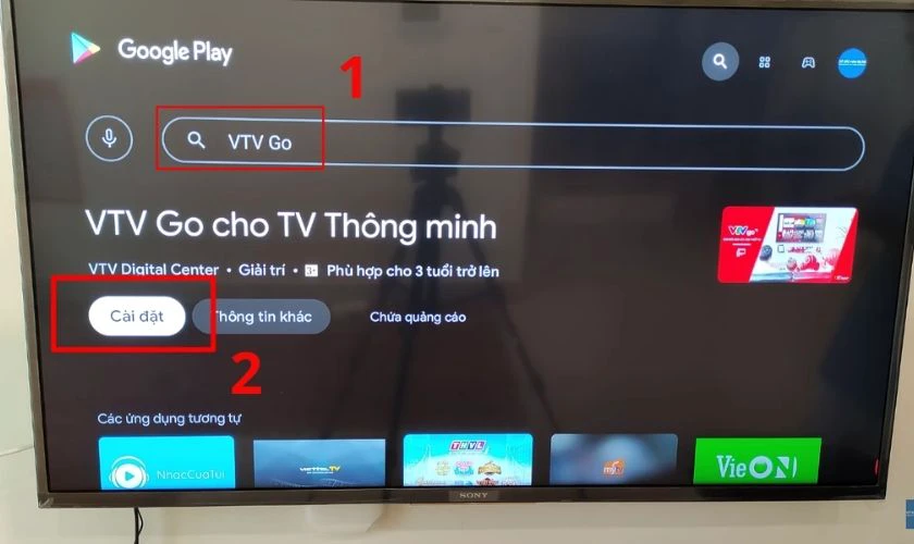 Tải VTV Go trên Android TV, Google TV