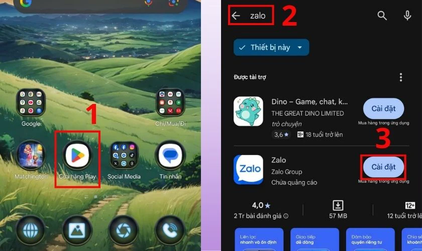Cách tải Zalo về điện thoại Android
