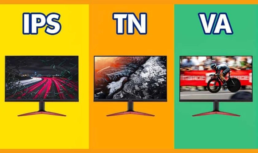 So sánh tấm nền VA với IPS và TN