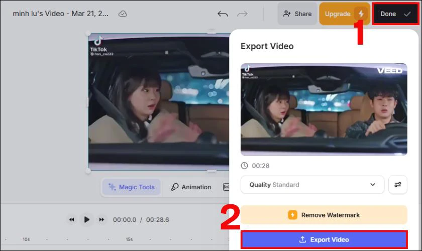 Cuối cùng bạn hãy nhấn vào mục Done