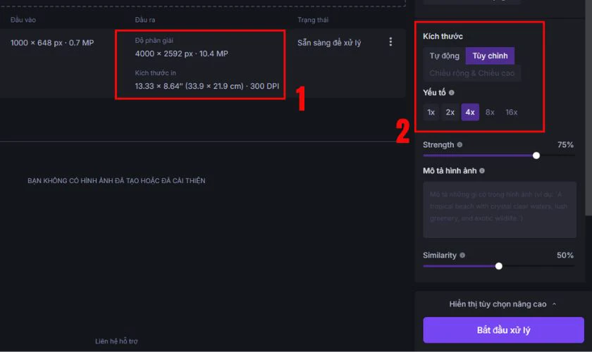 Tăng dung lượng ảnh online thông qua Let’s Enhance