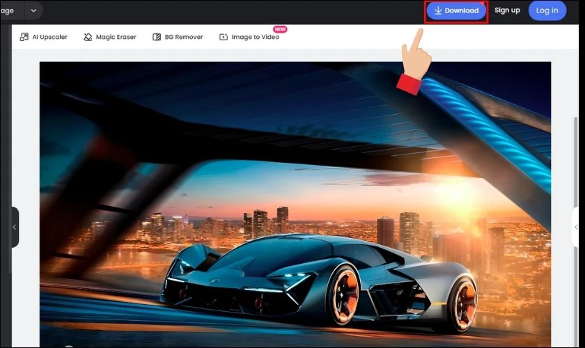 Nhấn chọn Download để lưu ảnh vào thiết bị của bạn