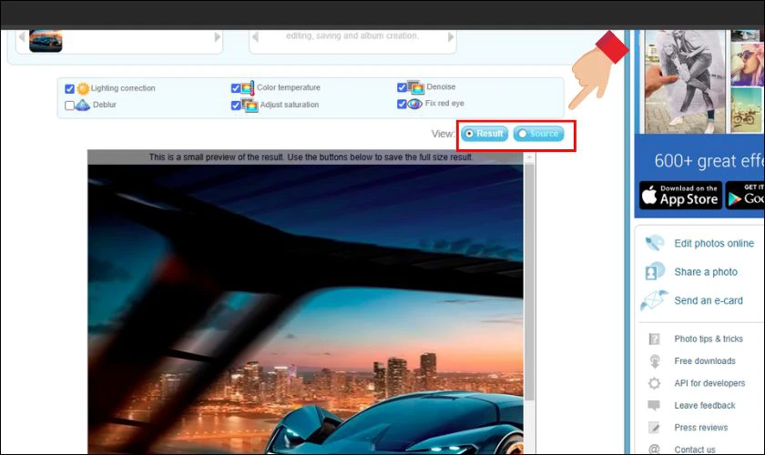 Cách tăng dung lượng ảnh online thông qua Enhance.Pho.to