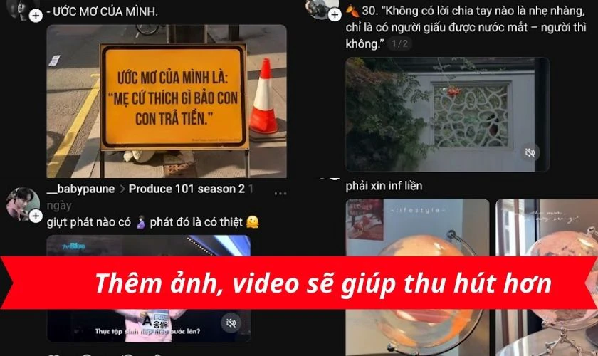 Sử dụng hình ảnh và video chất lượng cao